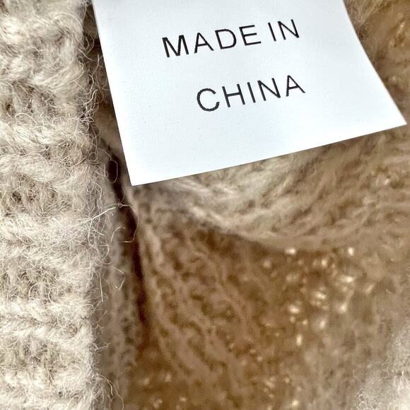 Linda Richards Wool Blend Fur-Trimmed Knit Poncho Raccoon Fur Collar NWT - Picture 12 of 13